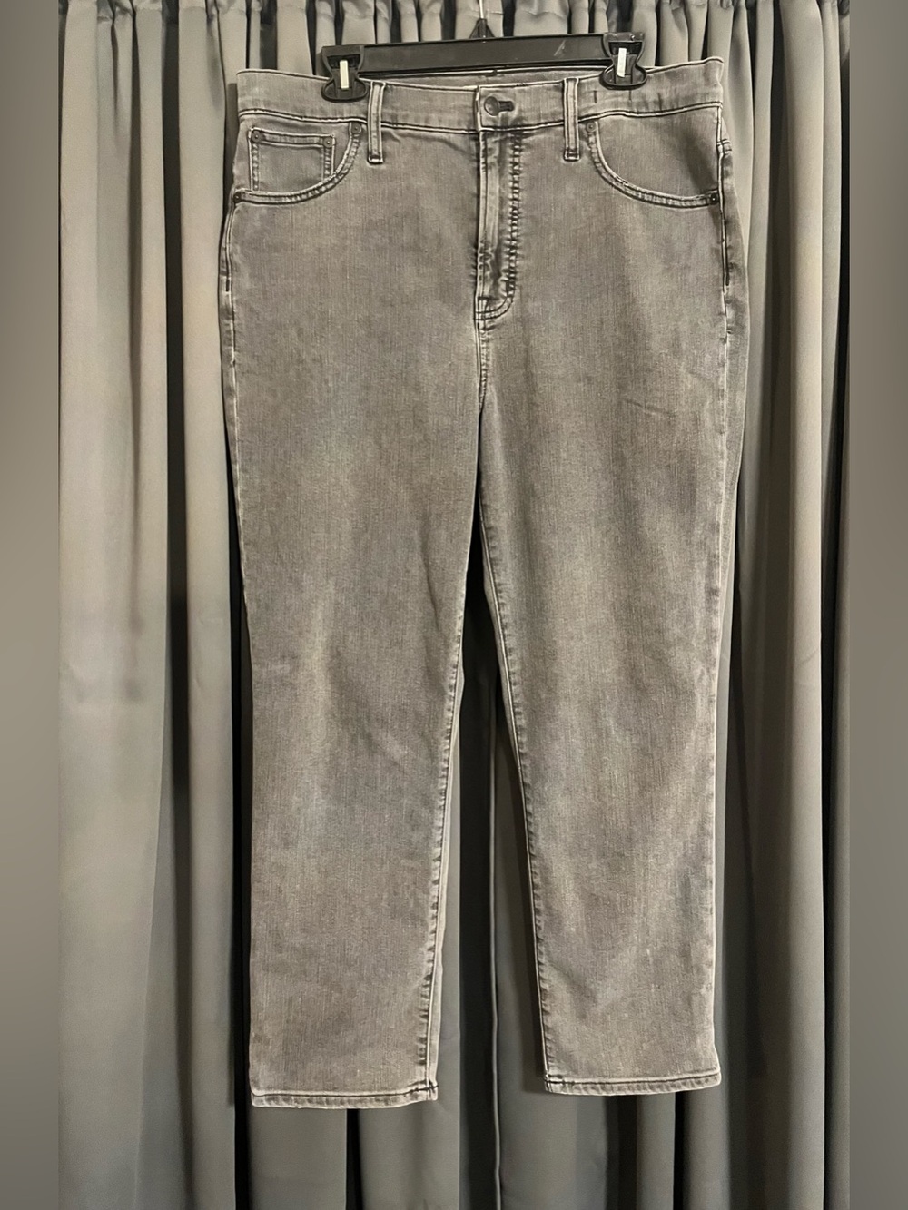 Madewell Gray Straight-Leg Jeans